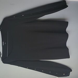 roz & ali black knit top